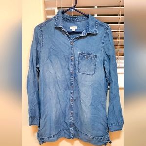 J Jill washed denim ten cells tunic
